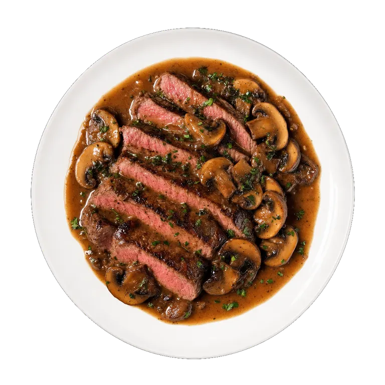 Steak Diane, ready to serve