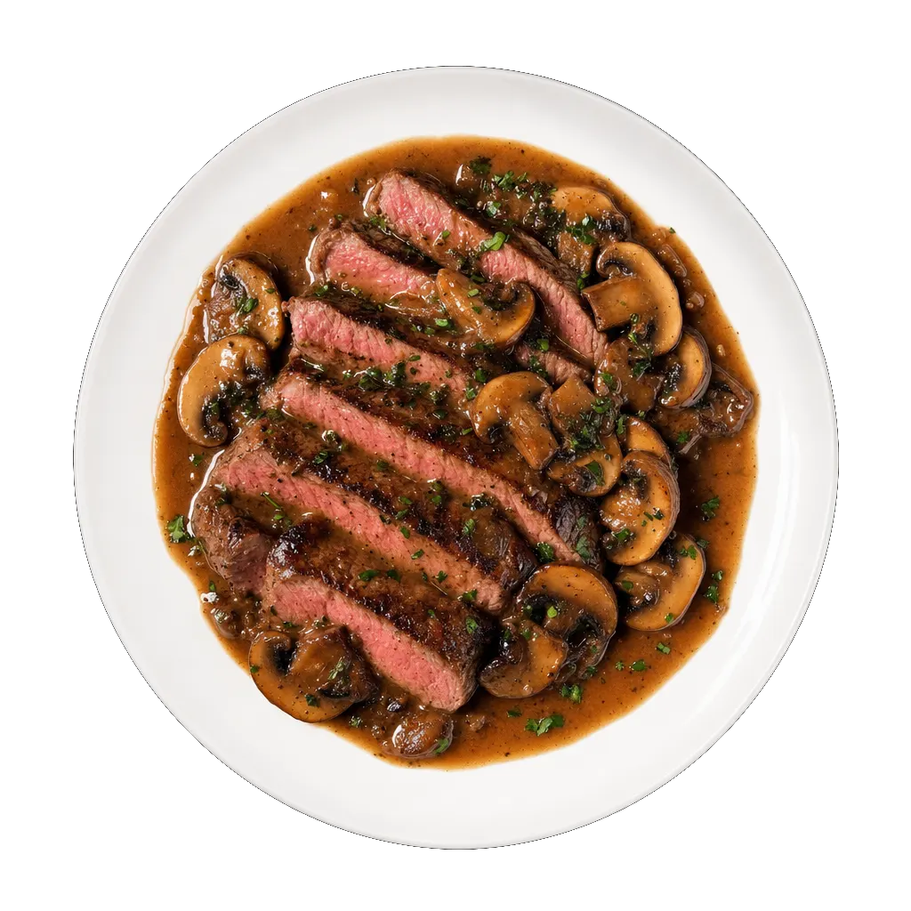 Steak Diane, plated