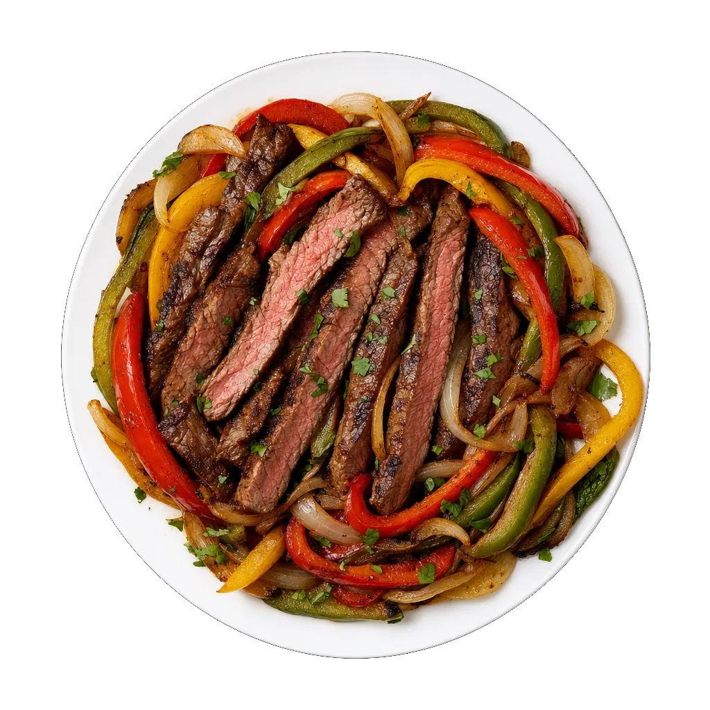 Steak Fajitas, plated