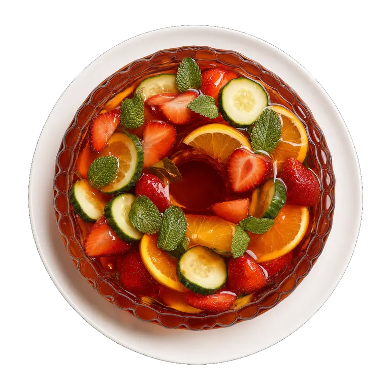 Strawberry Pimm's Jelly, ready to serve