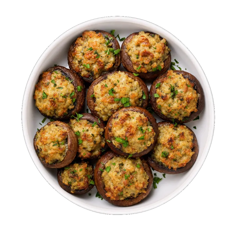 Stuffed Mushrooms, ready to serve