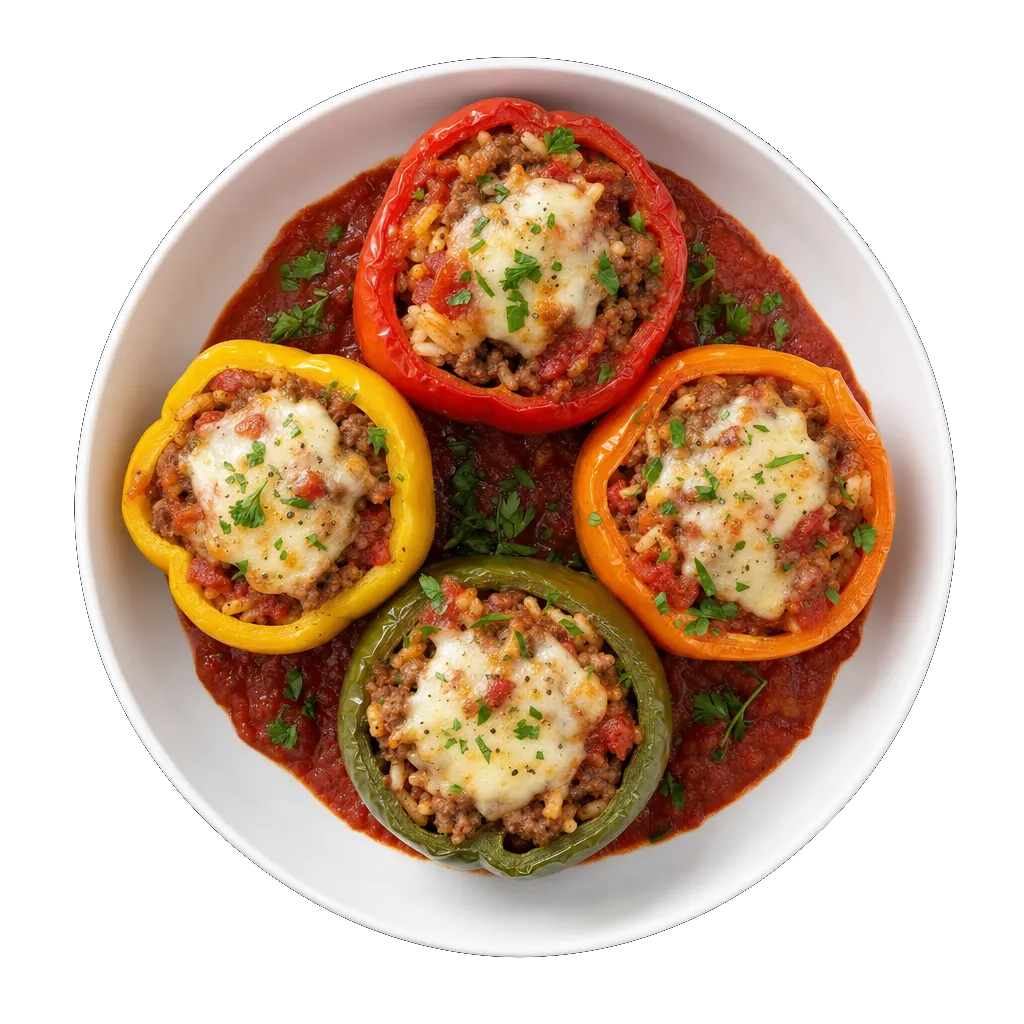 Stuffed Peppers, plated