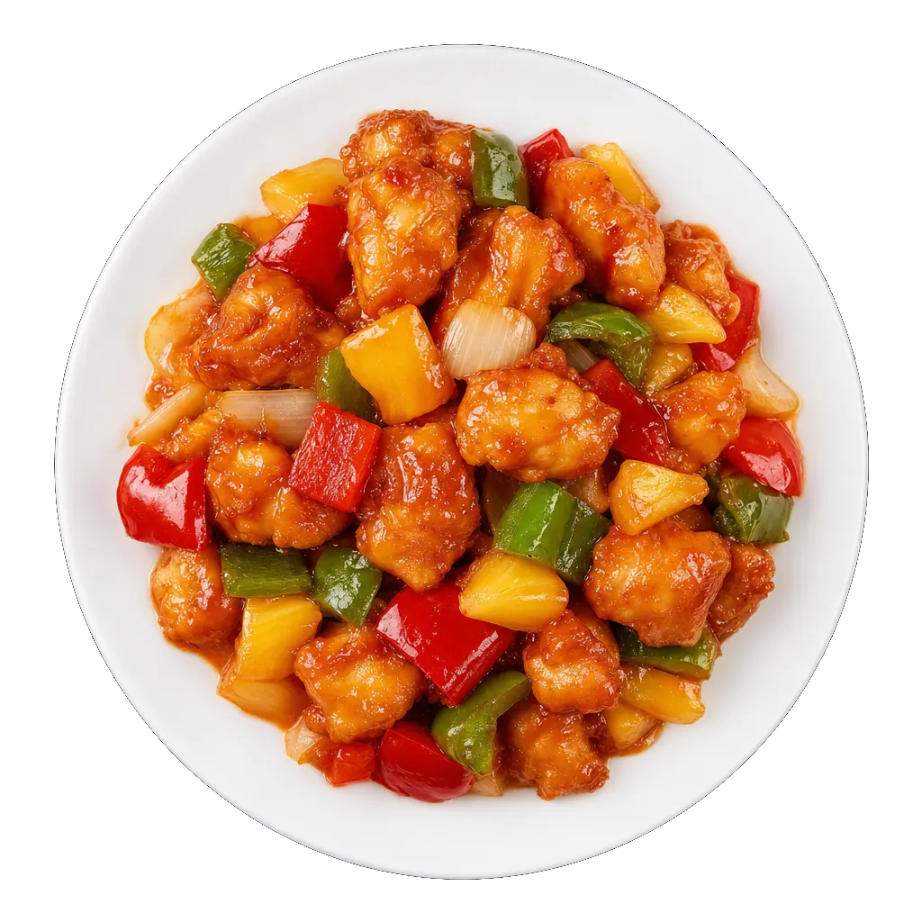 Sweet and Sour Chicken, plated