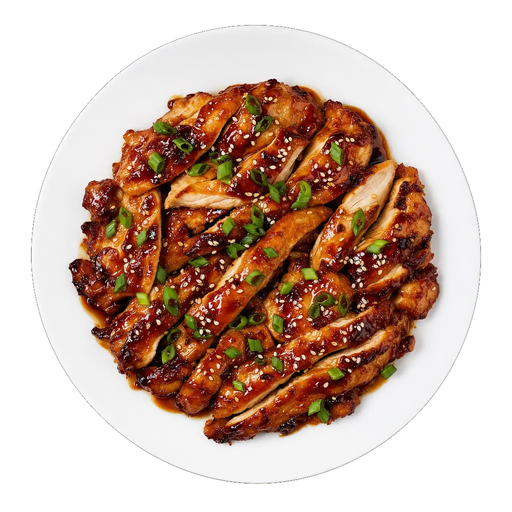 Teriyaki Chicken, plated