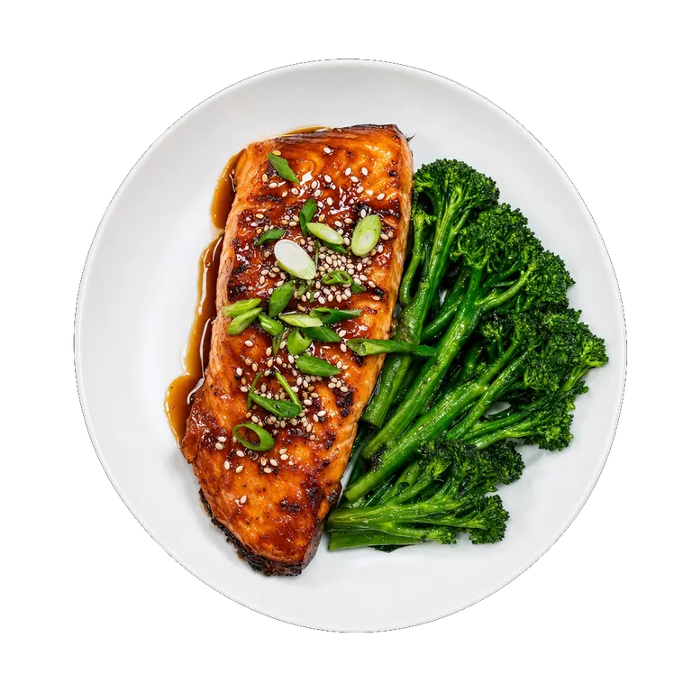 Teriyaki Salmon, ready to serve