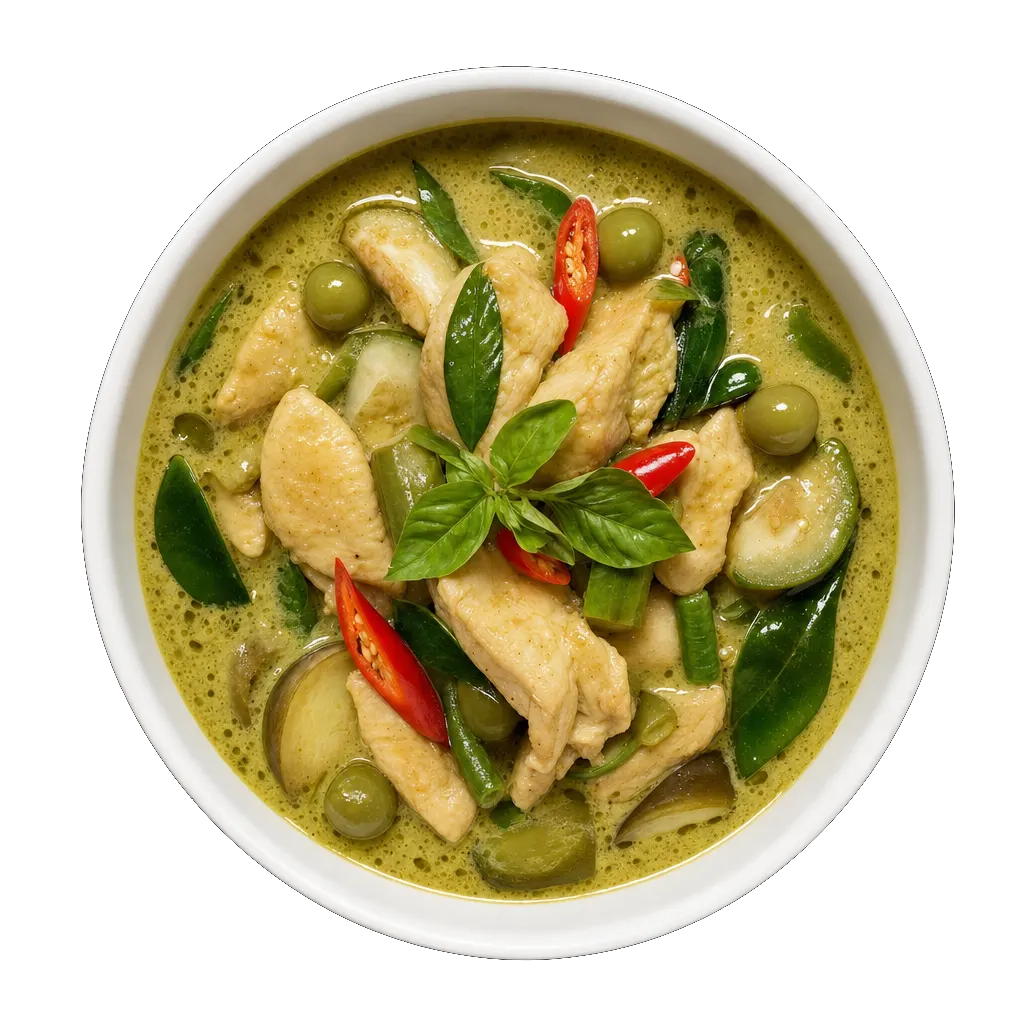 Thai Green Curry, plated