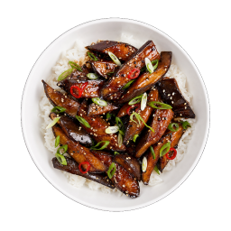 Sticky Aubergine Rice Bowl
