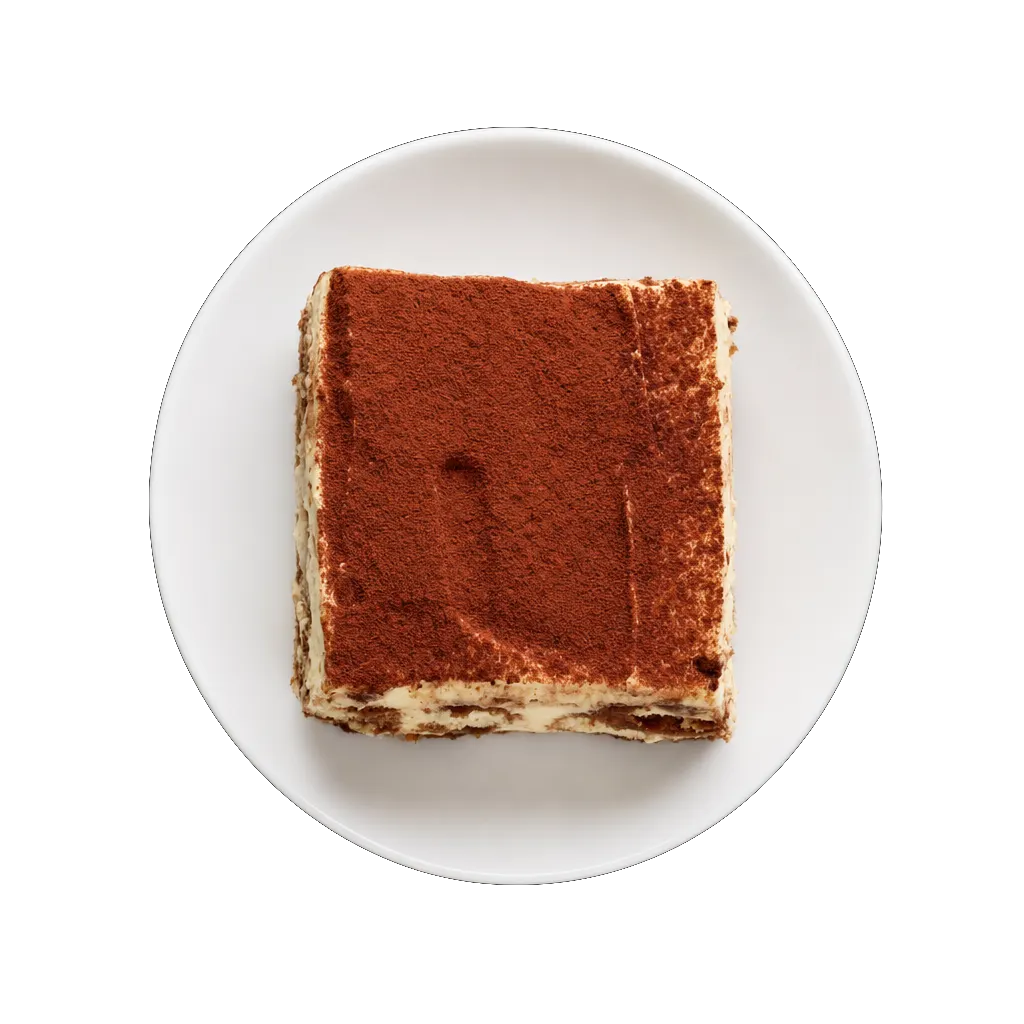 Tiramisu, plated
