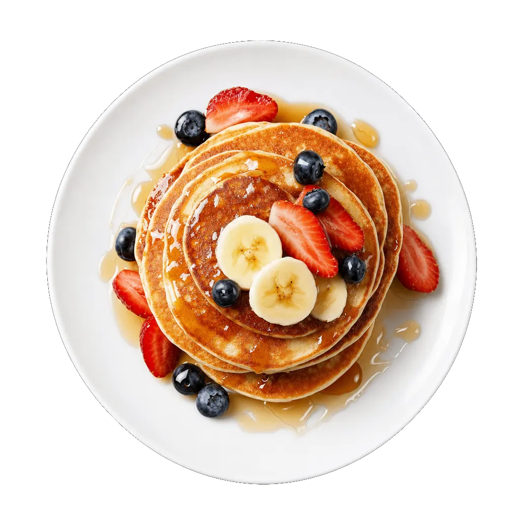 Vegan Pancakes, plated
