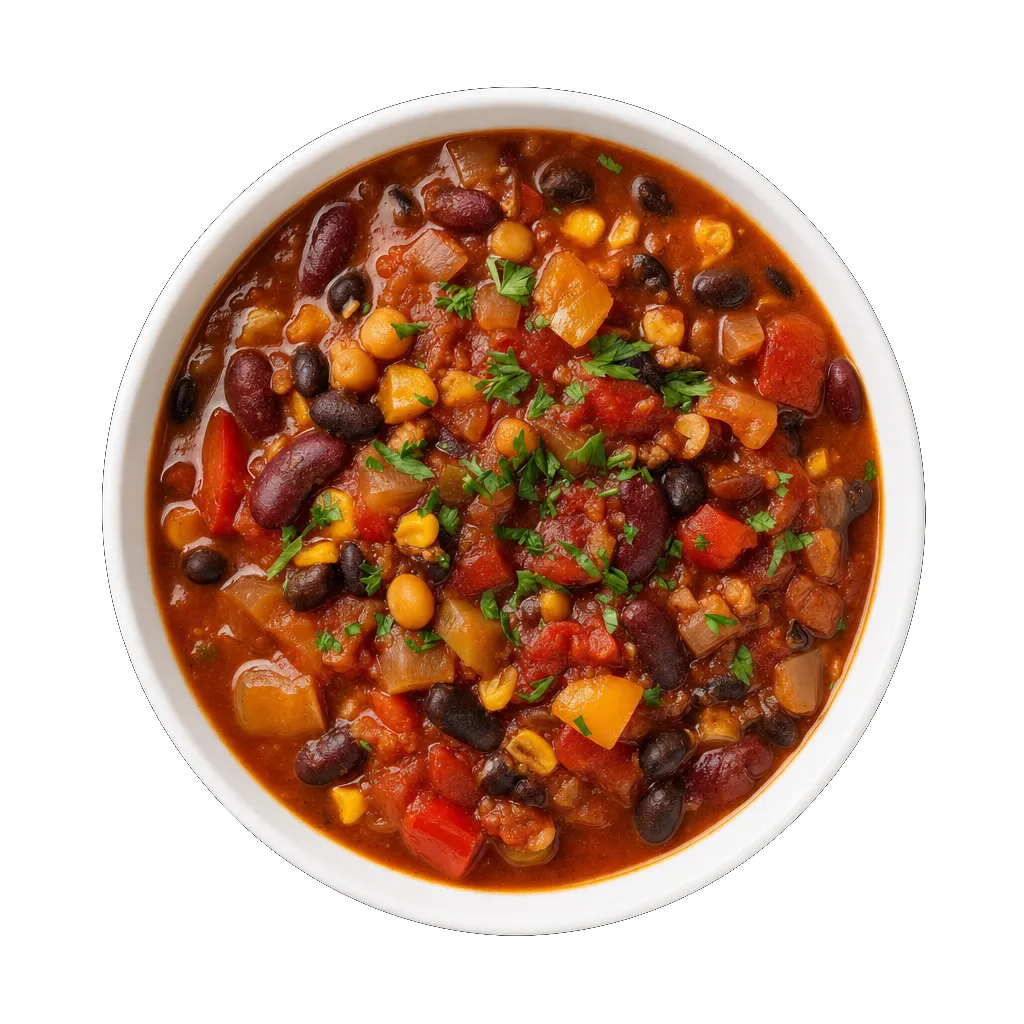 Vegetable Chili, plated