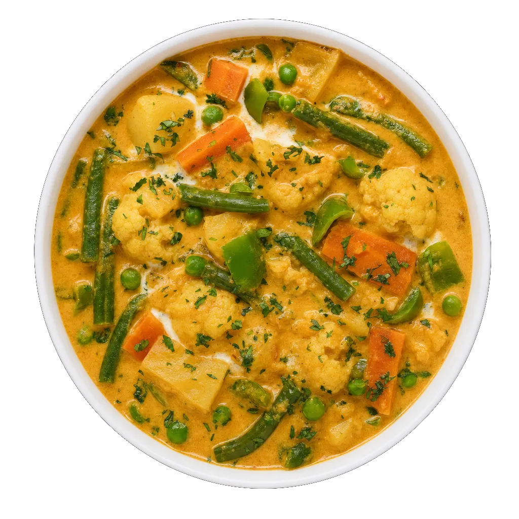 Vegetable Korma, plated
