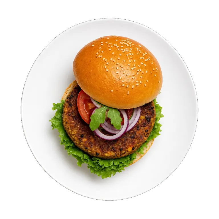 Veggie Burger, ready to serve